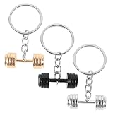 BESTYASH 3stücke Dumbbell Schlüsselanhänger Hantelschlüsselringe Kreatives Für Männer Robust Und Stilvoll Für Fitnessstudio Und Alltag Schlüssel Taschenanhänger