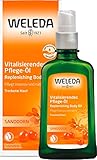 WELEDA Bio Sanddorn Körperöl - ätherisches Naturkosmetik Hautpflege Massageöl / Pflegeöl mit Sesamöl zur intensiven Pflege von trockener Haut mit fruchtigem Mandarine & Grapefruit Duft (vegan, 100ml)