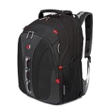 WENGER Legacy Laptop-Rucksack, Notebook bis 16 Zoll, 21 l, Damen Herren, Business Uni Schule Reisen, Schwarz/Grau, 600631
