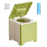 Tragbare Toilette, rutschfeste, faltbare Campingtoilette, Angeltoilette mit PVC-Kissen, 15 Entsorgungsbeutel und Aufbewahrungstaschen, einfach zu bedienendes Katastrophenhilfezubehör