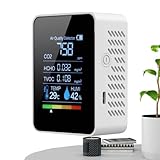 Kohlenmonoxid Melder - Luftqualitätsmonitor 3.54 Zoll | Kohlenstoffdioxid Sensor Für Sicherheitsprüfung Zu Hause Schlafzimmerüberwachung Growzelte Raumluft-Lüftungsempfehlung Alarm, Wecker