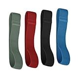 CHICAMPERA 4 Stück Teiliges Lunchbox Bindegurte aus Elastischem Nylon Elastische Bento Bindegurte für Sicheres Transportieren von Lunchboxen Rot Schwarz Blau Grün