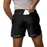Generisch Herren 2 In 1 Shorts Fitness Sporthose Kurz Jogginghose Mesh Basketball Shorts Atmungsaktive Fitness Jogginghose Kurze Tennishose Mit Tasche Strandshorts Surfen Boardshorts