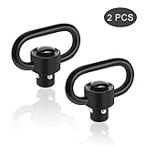 OTraki Waffenhalter QD Swivel Schnell Detach 1.25 Inch QD Airsoft Sling Mount für 20mm Abnehmbare Sling Loop Schnellverschlussriemenbügel für Gewehrriemen Luftgewehr Schraube Holzpfosten, 2 Stücke