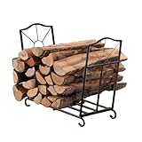 Holzregal Innen für Feuerholz, Lagerregale for Brennholz, Faltbares Wohnzimmer-Haus-Brennholzregal aus Eisenholz, Holzregal for die Lagerung von Kaminholz