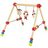 Bieco Spieltrapez höhenverstellbar | Spielbogen Baby Holz | Spielebogen Holz Baby | Spieltrapez Holz | Baby Mobile Holz | Activity Center Baby Gym | Holzspielzeug Baby | Baby Spielzeug