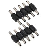 WATIIFUFU 10 Stück 10 Stück Dc Hohlstecker 5,5 X 2,1mm Koaxialadapter Gleichstrom Stecker Stecker Kompakter Netzadapter für Kamera und Router