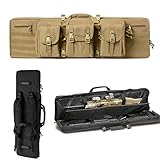 ZAANU Taktische Waffentasche Mit Abschlie?barem Fach Für Gewehr Und Munition, Transporttasche Mit Zielstock Halterung, 95/110cm Premium wasserdichte Gewehrtasche 2 Langwaffen (Color : Sc