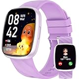 Alutoria Smartwatch Kinder-Uhr für Mädchen Jungen Teens mit über 120 Sportmodi Wecker Schrittzähler Spielen-IP68 Armbanduhr Kinder smart Watch für 5-16 Jahrenn Lila
