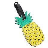 CALLARON Kofferanhänger, personalisierbar, Kofferanhänger, Ananas, Gepäckanhänger, Taschenkennzeichnung, Reisegepäckanhänger, Reisezubehör, Gepäckanhänger, Gepäckanhänger, Gelb