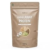 Nutri + Veganes Proteinpulver Neutral - Milk Away Vegan Protein ohne Soja, Sucralose + Süßungsmittel 1 kg - Erbsen Buchweizen Hanf Reis Kürbiskernen