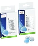 2-Phasen-Reinigungstabletten, 12 Stück, Phosphatfrei, Reinigt und Schützt, Packung für 6 Reinigungen 62715