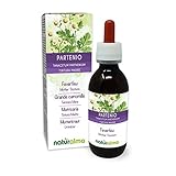 Mutterkraut (Tanacetum parthenium) Kraut mit Blüten Alkoholfreier Urtinktur Naturalma | Flüssig-Extrakt Tropfen 120 ml | Nahrungsergänzungsmittel | Veganer