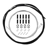 Huotflame Fahrrad Bremszug und Schaltzug Set – ** Universal Bowdenzug Fahrrad Ersatzteile Kit mit Außenhülle und Endkappen – Kompatibel mit Mountainbike Rennrad BMX Faltrad (Schaltzug Set)