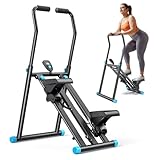 MERACH 2025 Stair Stepper Pro,Stairmaster für Zuhause mit Einstellbarem 3 Stufen Widerstand,Folding Cardio Vertical Climber Maschine Treppenmeister mit Verstellbare Lenker für Home Büro Fitnessgerät
