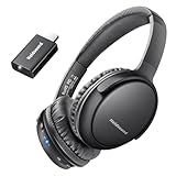 Holdsound Funkkopfhörer für Fernseher, Kabellose TV-Kopfhörer für Senioren mit Tragbarem USB-Sender, Plug-and-Play, Keine Audioverzögerung, Leicht und Komfortabel, 50 m Reichweite, 20 Std Unterhaltung