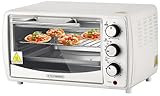 Mini Backofen 13 Liter 1200 Watt Pizzaofen 65°-230°C Timer aufklappbares Krümelblech Minibackofen Kleiner Oven