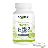 APOrtha Vitamin K2 MK7 200 µg 99+% ALL-Trans, 365 Tabletten hochdosiert vegan, Hochwertiges Natto K2 Vitamin leicht zu schlucken Nahrungsergänzung Vit K2, Vitamin K 2 Alternative zu K2 Tropfen Kapseln