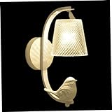 HOMSFOU 1 Stück Schlafzimmer Licht Schlafzimmer Nachttischlampe Wand Kleine Led-lampe Lampe Für Schlafzimmer Nachtlampen Nachttischlampe Zu Hause Dekoratives Led-licht Schmiedeeisen Weiß