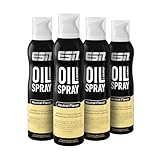 ESN 2 Kalorien Ölspray, Rapsöl, 4 x 200 ml, 4 x 800 Sprühstöße, zum Backen, Kochen & Grillen geeignet