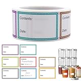 500 Stück Gefrieretiketten Zum Beschriften,Gefrieretiketten,Aufkleber Zum Beschriften,Gefrieretiketten Ablösbar Ohne Rückstände Für Küchen Restaurants Lebensmittelgeschäften Märkten (25 X 40 mm)