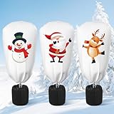 TOKIISHE 3er Winterschutz für Kübelpflanzen Pflanzen, 90x110cm Winter Deko Vlieshaube Frostschutz Pflanzen Winterwarm Winter Jutesack Pflanzenabdeckung für Olivenbaum Palmen Weihnachtsbäume und andere