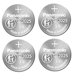 Panasonic 460124 Lithium CR2025 Knopfzellenbatterie, 4 Stück