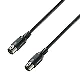 Adam Hall Cables 3 STAR MIDI 0075 BLK Midikabel 5-Pol | 0.75 m