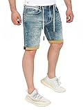 Yazubi Coole Kurze Hosen Herren Baumwolle Chino Men's Shorts Jean for Men Jeans Mit Reissverschluss Knielang Henry, Grün (Balsam Green 185606), W33