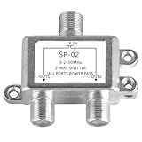 zoerbufan 2-Fach SAT BK Verteiler, SAT & BK-Verteiler für TV & Radio - für HDTV/UHD 4K, DVB-S/S2, DVB-T/T2, DVB-C/C2, SAT Splitter 2 Ausgänge, Einfache Installation