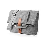 FANDARE Umhängetasche Herren Arbeitstasche Erweiterbar Messenger Bag Schultertasche Herrentasche Kuriertasche zum Umhängen für Reise Schule Hochschule Arbeit Outdoor Schulranzen Dunkelgrau