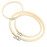 Lxtness 3 Stück Stickrahmen, verstellbare runder Stickrahmen aus Bambus, Gratfrei, glatt und leicht, Gut für Stickereien, Kunstwerke, DIY-Werkzeuge(3/6/8 Zoll)