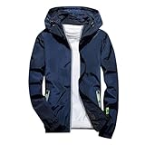 Fahrradjacke Herren Regenjacke Wasserdicht Atmungsaktiv Wanderjacke Windbreaker Outdoor Jacken Leichte Windjacke Trekking Regenjacke Radjacke