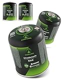 CAMPLORA 4x 450g Gaskartuschen passend für Weber Gasgrill Q100/1000-Serie, Propangas & Butangas, Schraubkartusche mit Gewinde für Campingkocher Gas Kartuschen Schraubventil Gasflaschen butane