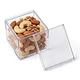 LZMZMQ Acryl Vitrine Schaukasten Quadratische, Durchsichtige Vitrine, Packung Mit 10/20 Kleinen Dekorativen Aufbewahrungsboxen Mit Deckel, Transparente Miniaturboxen(1 pcs,12x12x12cm/4.7x4.7x4.7)