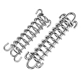 UKCOCO Hundeleine Feder 2 Stück Bungee Leine aus Edelstahl mit Stoßdämpfender Polsterung für Große und Mittlere Hunde Inklusive Seilspanner Geeignet für Training und Outdoor Aktivitäten