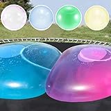 4er-Pack Wasserblasenball Wasserball transparenter Hüpfballon, aufblasbarer Wasserball Magischer Blasenball hüpfende Luftballons Aufblasbarer Wasserball Beach Garden Ball Party im Freien, 4 Farben