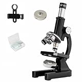 Mikroskop für Studenten und Erwachsene, 200-4000X Vergrößerung, leistungsstarkes biologisches Bildungsmikroskop (schwarz)