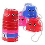 HEMOTON 5 Paare Stelzenschuhe Mini Bulk-Spielzeug Für Kinder Outdoor-spielset Für Kinder Laufseil Für Kleinkinder Eimerstelzen Kinder Vorschule Bohrwerkzeug Plastik Lächelndes Gesicht