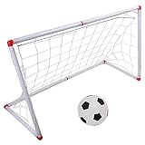 Fußballtor, Tragbares Fußballnetz Hinterhof Strand Fußball Training Netz, Praxis Fußballtor mit Ball(2 Größen zur Auswahl) für Innen Außen(120cm)