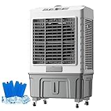 Industrieller mobiler Verdunstungskühler - Hohes Luftvolumen kommerzielle Klimaanlage, 3 Geschwindigkeiten einstellbar, für den Außenbereich und Innenbereich