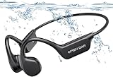 Relxhome Schwimmen Kopfhörer, Knochenschall Kopfhörer Eingebaute 32GB Speicher, MP3 Sport Kopfhörer Bluetooth 5.3, IPX8 Wasserdicht, 10 Stunden Spielzeit, Open Ear Kopfhörer für Schwimmen Laufen