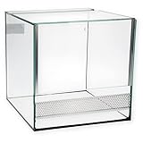 GarPet Glas Terrarium 30x30x30 cm Viviarium Pflanzen Terrarium Reptilien Amphibien Spinnen Glasterrarium mit Alu Belüftung Falltür