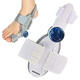 Hallux Valgus Korrektur: Verstellbare Hallux Valgus Schiene, 90°-Drehung nach oben und unten, Bunion Corrector mit Weichem Gelpolster, Einheitsgröße,Tag und Nacht verwenden, linker oder rechter Fuß
