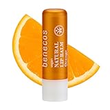 Benecos Natural Lip Balm orange - Lippenbalsam mit Bio-Orangenschalenöl - feuchtigkeitsspendender Pflegestift mit Bio-Sheabutter & Jojoba - vegan & palmölfrei