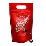 Lindt LINDOR Schokoladen Kugeln Vollmilch | ca. 80 Milch-Schokolade mit zartschmelzender Füllung | Großpackung, Pralinen-Geschenk, 1kg