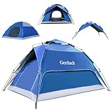 Gerduck 3 in1 Camping Zelt,4/6 Personen Instant Pop Up Zelt,Wasserdicht Automatische Familie Kuppelzelt,Große 4 Jahreszeiten Wurfzelt für Camping