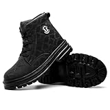 Generisch Sicherheitsschuhe Damen Leicht Arbeitsschuhe mit Stahlkappe Wasserdicht Arbeit Stiefel rutschfeste Berufsschuhe Anti-Smashing und Anti-Puncture Turnschuhe