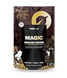 Vivo Life Magic Kaffee - Biologischer und fair gehandelter, gemahlener Kaffee mit Löwenmähnen Pilz - 280g