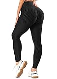 INSTINNCT Damen Slim Fit Hohe Taille Sportshort Lange Leggings mit Bauchkontrolle Schwarz 3XL
